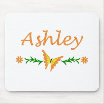 Ashley (Orange Butterfly) Mouse Mats