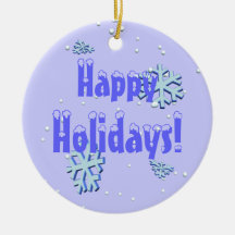 ashley snowflakes.ai, Happy, Holidays! Christmas Tree Ornament