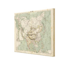 Asia Atlas Map showing political divisions Gallery Wrap Canvas