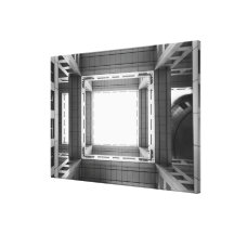 Asia, Japan, Tokyo. Fuji TV Building, looking Stretched Canvas Print