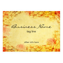Asian Floral Vintage Look Business Cards