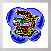 Asian Serpant Dragon Poster