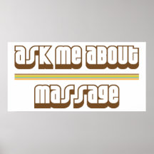 Ask Me About Massage Poster