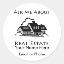 Ask Me About Real Estate Sticker