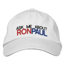 ASK ME ABOUT RON PAUL BALL CAP / HAT BASEBALL CAP