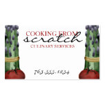 asparagus tomato vegetable chef cooking biz cards business cards