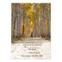 Aspen Alley In Autumn Wedding RSVP Invite