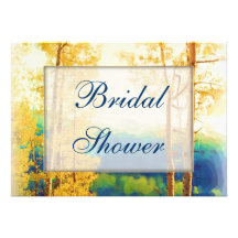 Aspen Glow Bridal Shower Personalized Announcement