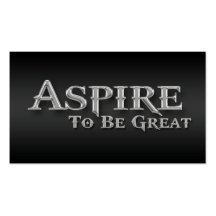 Aspire Inspirational Sleek Metallic Business Cards