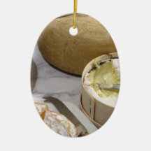 Assorted cheeses christmas ornament