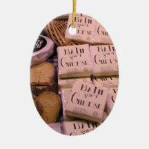Assorted cheeses christmas tree ornaments
