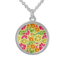 Assorted Citrus Fruit Slices Pattern Custom Necklace