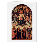 Assumption With Four Saints By Pietro Perugino Greeting Card
