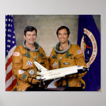 Astronaut Crew of Space Shuttle Columbia (STS-1) Print