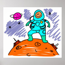 Astronaut Kid Posters