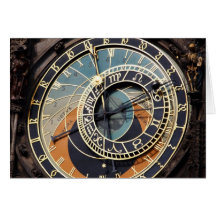 Astronomical Clock In Praque Greeting Cards