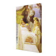 At Aphrodite's Cradle by Sir Lawrence Alma Tadema Stretched Canvas Prints