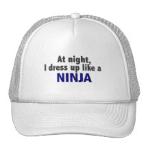 At Night I Dress Up Like A Ninja Mesh Hats