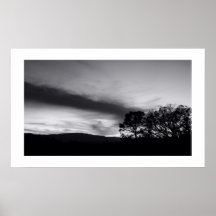 At the Edge of Dusk in B&W Print