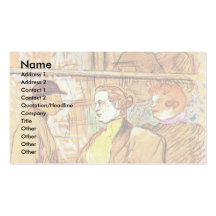 At The Moulin Rouge By Toulouse-Lautrec Henri De Business Card Template