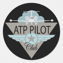 ATF Pilot Club Round Stickers