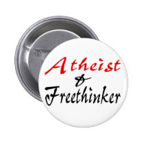 Atheist and Freethinker buttons