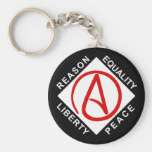 Atheist logo keychain