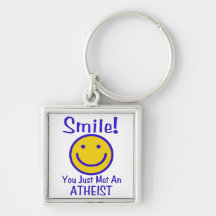 Atheist Smiley Key Chains