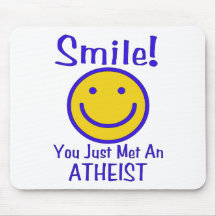 Atheist Smiley Mouse Pads