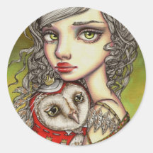 Athena and her Royal Companion Round Stickers