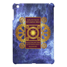Atlantean Steamworks-Gold & Purple on Marble iPad Mini Covers