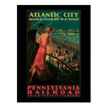 Atlantic City Pennsylvania Railroad Post Card