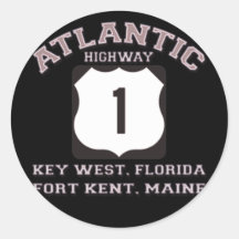 ATLANTIC HIGHWAY ROUTE 1 STICKERS