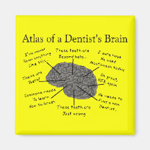 Atlas of a Dentist's Brain Fridge Magnets