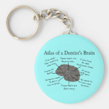 Atlas of a Dentist's Brain Key Chain