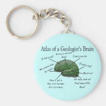 Atlas of a Geologist's Brain Funny Gifts Key Chain