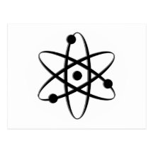 atom black postcard