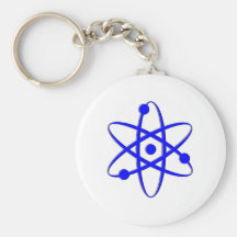 atom blue key chain
