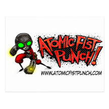ATOMIC FIST PUNCH POSTCARD