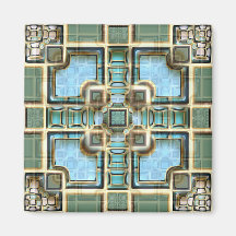 Atrium Pool Fridge Magnets
