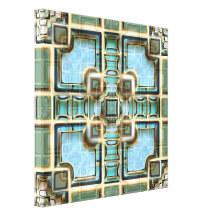 Atrium Pool Stretched Canvas Print