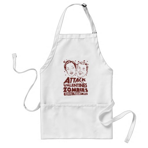 Attack of the Valentines Zombies Aprons
