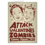 Attack of the Valentines Zombies Greeting Cards