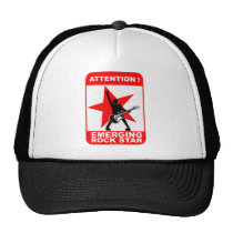 Attention! emerging rock star! hats