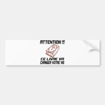 Attention Noir et marron Bumper Sticker