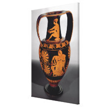 Attic red-figure amphora depicting a satyr struggl gallery wrap canvas