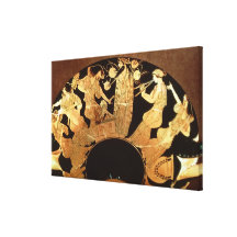 Attic red figure kylix depicting Dionysus and the Gallery Wrap Canvas