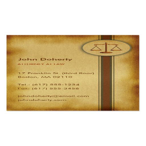 ATTORNEY AT LAW - Business Card