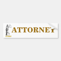 ATTORNEY BUMPER STICKER