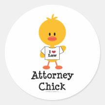 Attorney Chick Stickers